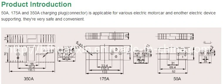 Electric Forklift Parts 350A 175A 50A Terminal Power Connector