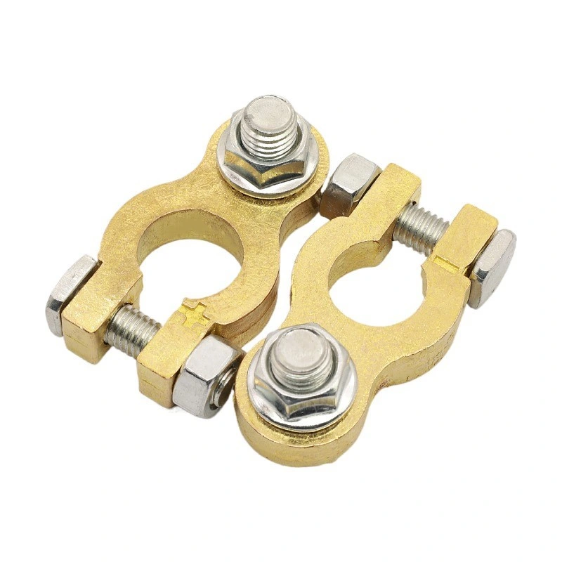 Car/Van/Vechicle Battery Terminal Pure Copper M10 Brass Large 180g Monofilament Wiring Clamp Thickened Battery Clip Connector