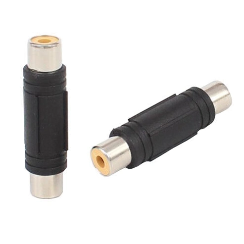 RCA Coupler Adaptor Female to Female Audio Video RCA Connector for S/Pdif Subwoofer Phono Amplifier