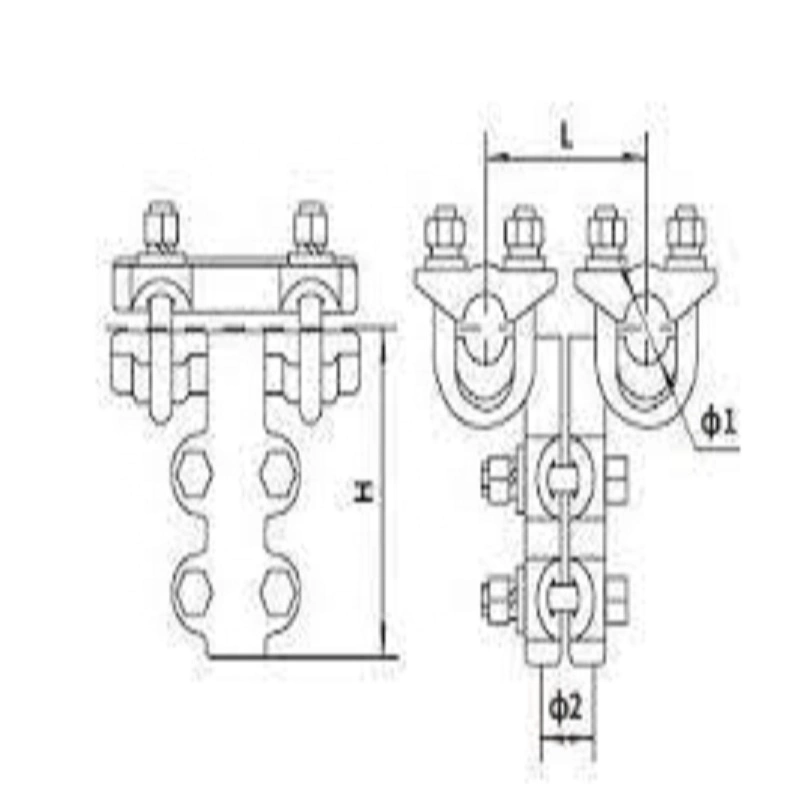 Tls Type Double Conductor Down Lead T Connector