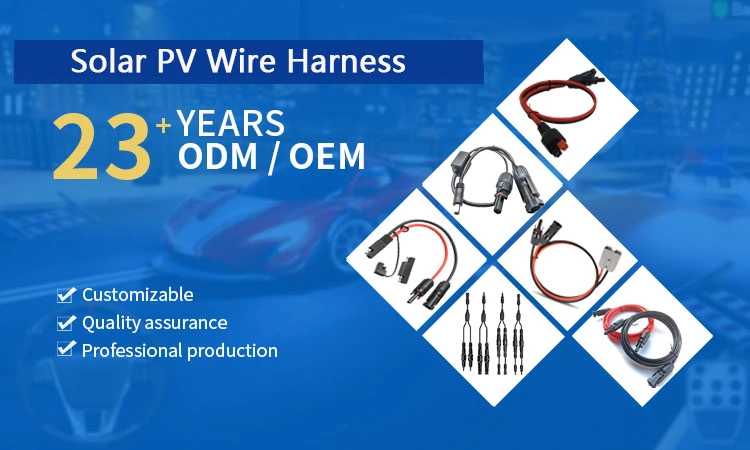 SAE Connector to Mc4 Solar PV Male and Female Connector Photovoltaic Wire Harness Cable