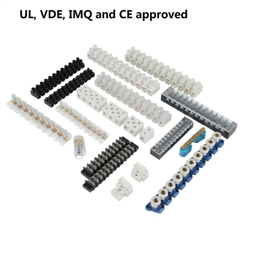 German Standard Blue Green 6 Way Neutral Brass Bar Earth Terminal Connectors