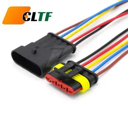 Customized 1-50 Pin Industrial Auto Automotive Battery Solar Electric Shielded Cable Assembly Wiring Wire Harness Male Femal Amphenol Molex AMP Te Jst Connector