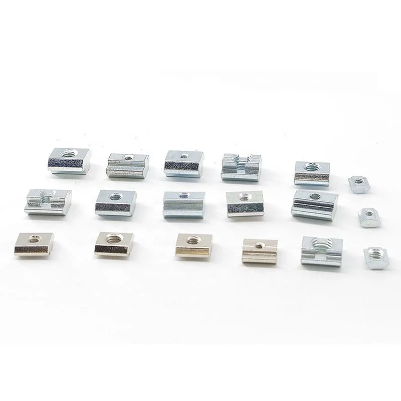 5071 Aluminium Extrusion M8-40 Steel Nice T Nuts 40 Series Aluminum Profile Used T Nuts Industrial Connector