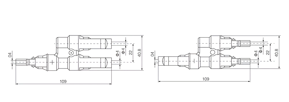 Winston Parallel Connection T Type Solar Panel Cable Branch Connector