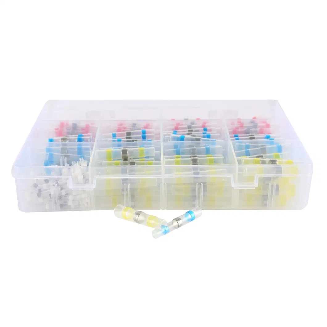 120PCS Factory Automotive Crimp Kit Insulated Waterproof Splice Solder Seal Heat Shrink Butt Sleeve Wire Connector Terminals