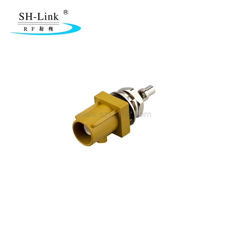 Fakra Automotive Connector Type K Yellow Male Connector with Thread Can Be Customized for 1.13