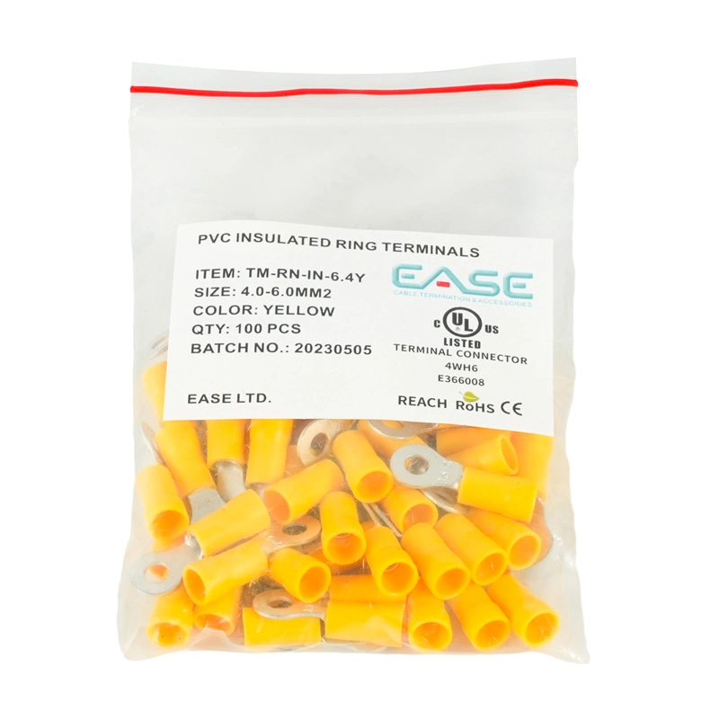German Standard PVC Insulated Crimp Ring Terminals with UL CE