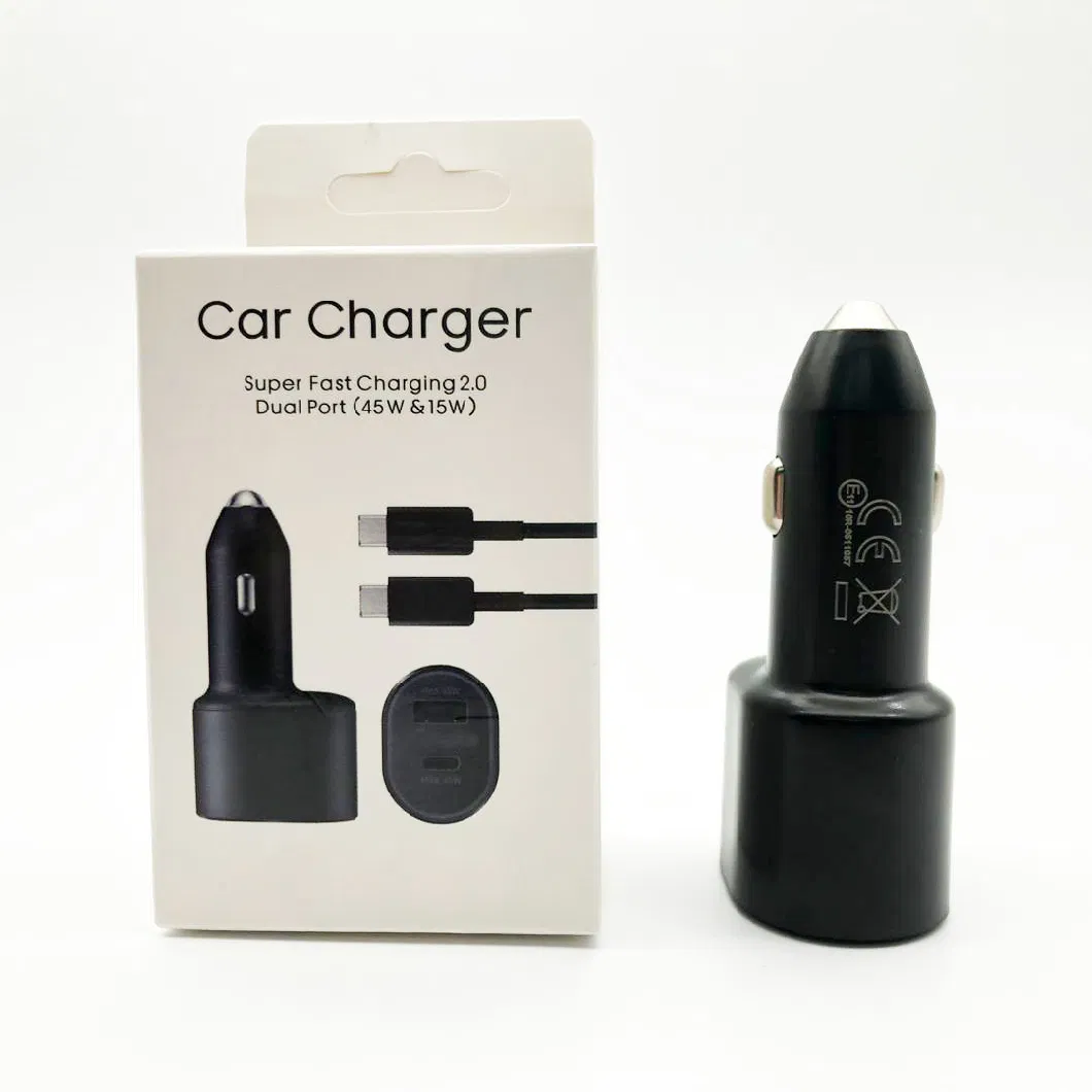 Orginal Travel Car Charger Portable USB C and USB Connector for Samsung S23 S20 S10 S9 Type C to C Cable