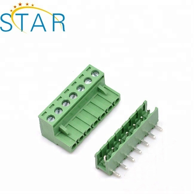 3.96mm 6pin Green PCB Screw Terminal Block Connector 5.08mm