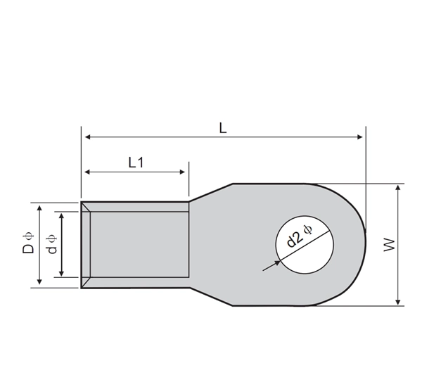 Copper Tube Sc Automotive Terminals Non-Insulated Cable Lug Connectors Terminals