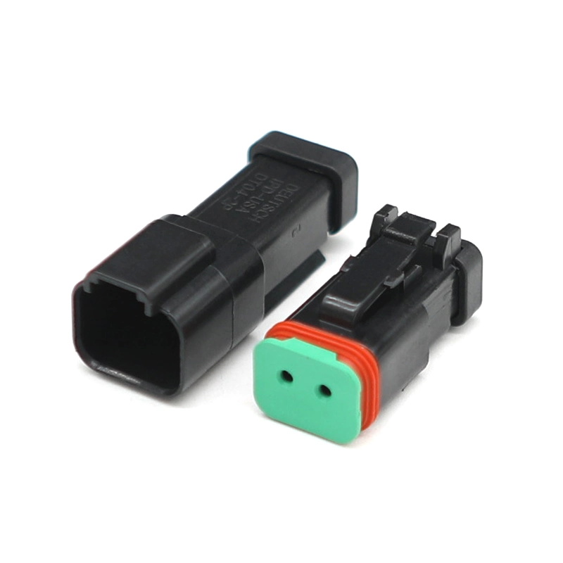 Tyco Dt06-2s-E005 2 Pin Deutsch Dt Series Automotive Waterproof Wire Connector with End Cover