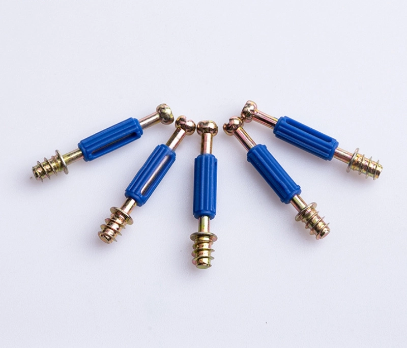 Furniture Hardware Self-Tapping M6X42 Glue-Coated Two-in-One Connector