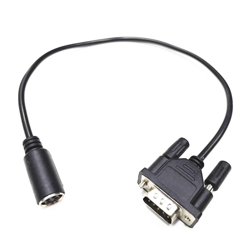 Power Mini DIN 4pin Female to D Sub 9 Pin Cable