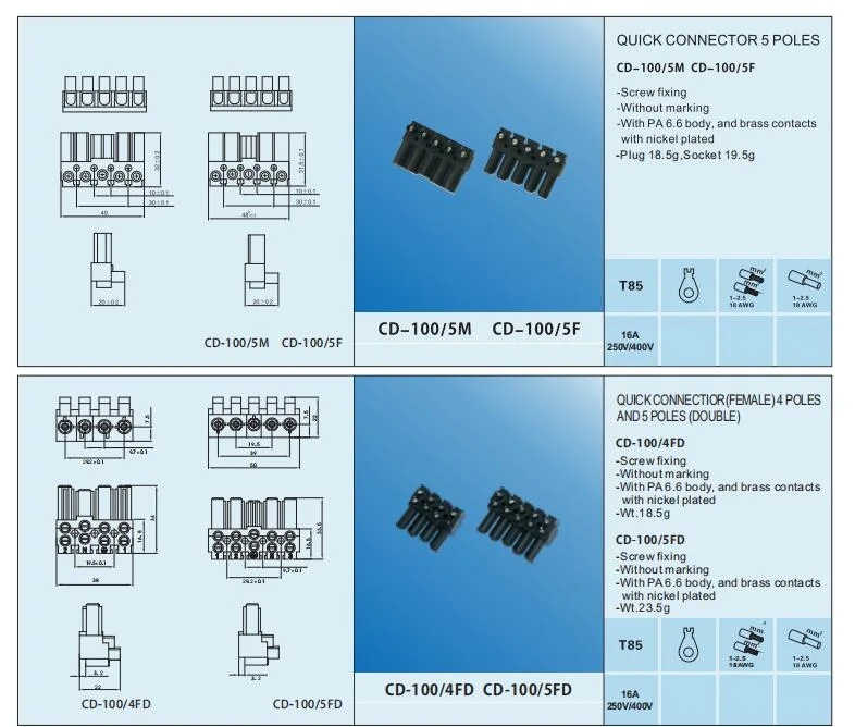 Quick Wire to Wire Connector 2 Poles