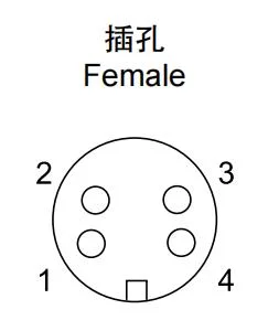 Female Straight Fielded Wireable 7/8&quot; 4 Pin Connector with Screw Terminal