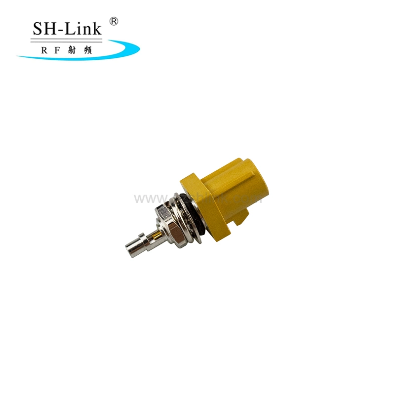 Fakra Automotive Connector Type K Yellow Male Connector with Thread Can Be Customized for 1.13