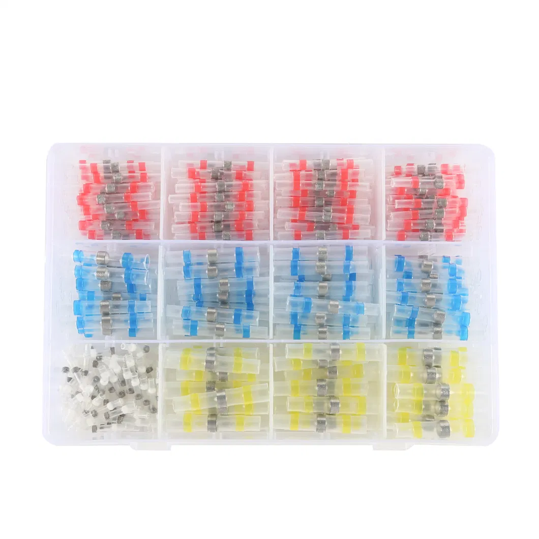 120PCS Factory Automotive Crimp Kit Insulated Waterproof Splice Solder Seal Heat Shrink Butt Sleeve Wire Connector Terminals