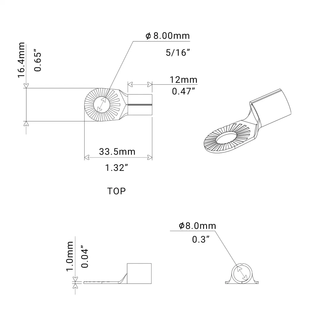 Edge Rt4516-20 20PCS 4AWG Copper Ring Terminals, 5/16&rdquor; Ring Hole, Shiny Nickel Plated Crimp Ring Terminals with 20PCS Red &amp; Black Soft Boots