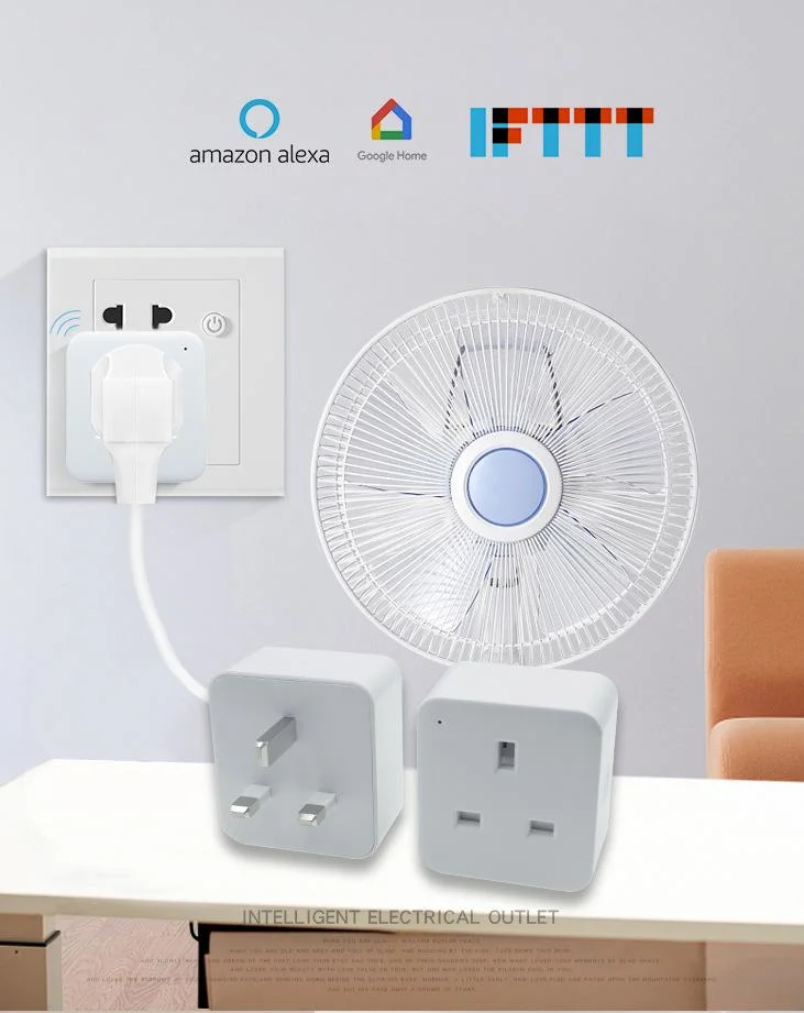 Amazon Tuya Alexa Google Home Remote Control Timer 13A Mini Electrical WiFi Power Smart Plug Socket 220V