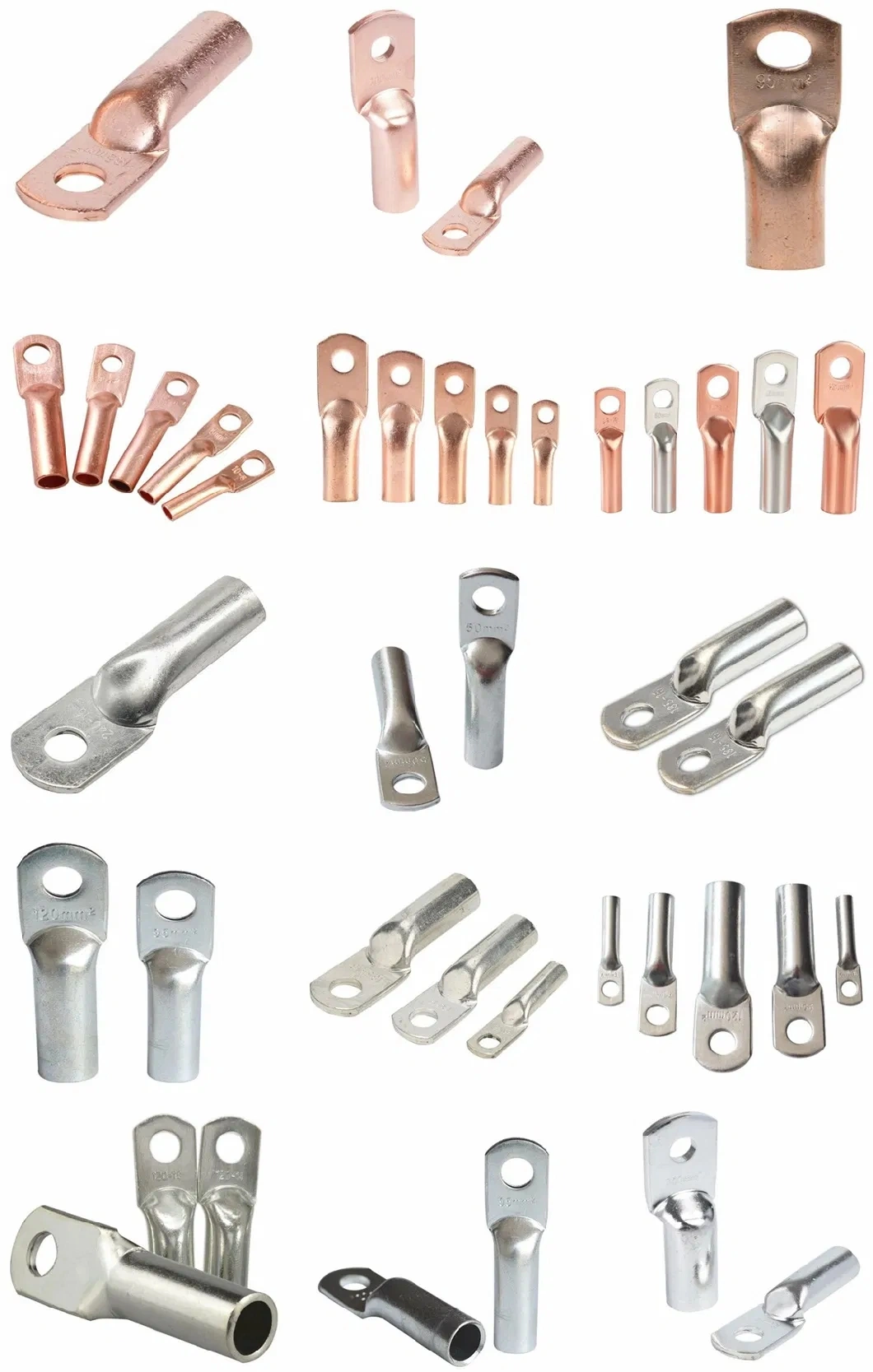 German Standard Round Head Copper-Aluminum Bimetal Cable Terminal Lug Power Wire Connector