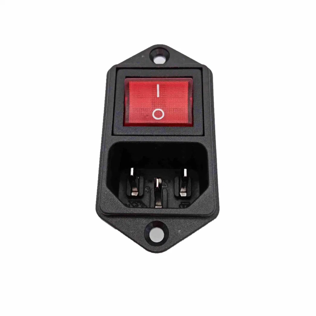 AC 250V 10A IEC 320 C14 Panel Mount Plug Adapter Power Connector Socket Black Screw Mount 3 Pins Inlet Power Plug Socket