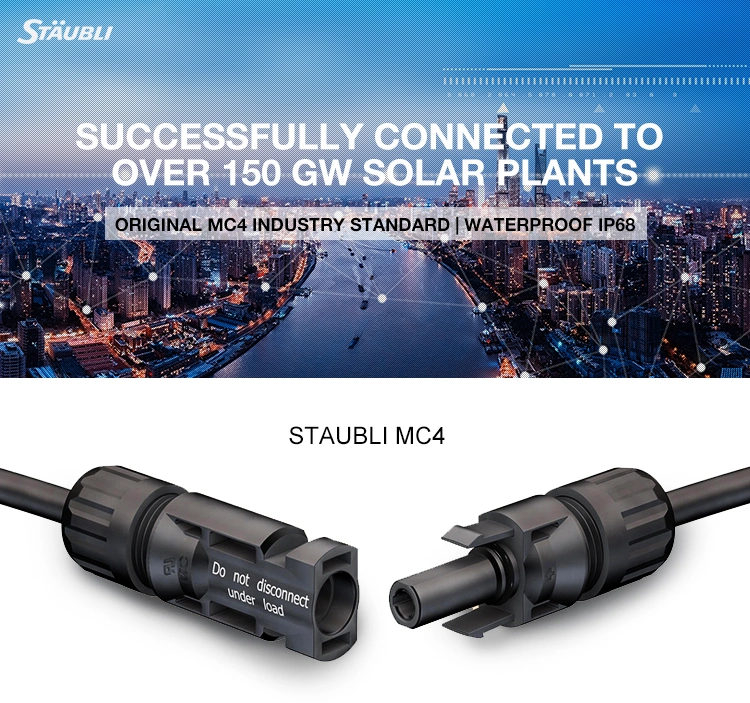 Longi Ja Canadian Solar PV Connector Solar Panel Cable Connector Mc4 Mc4-Evo 2 Male and Female Plug