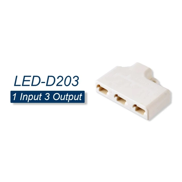 Terminal 2-Pin LED Car Wiring Connector 1 in 2/3/4 out