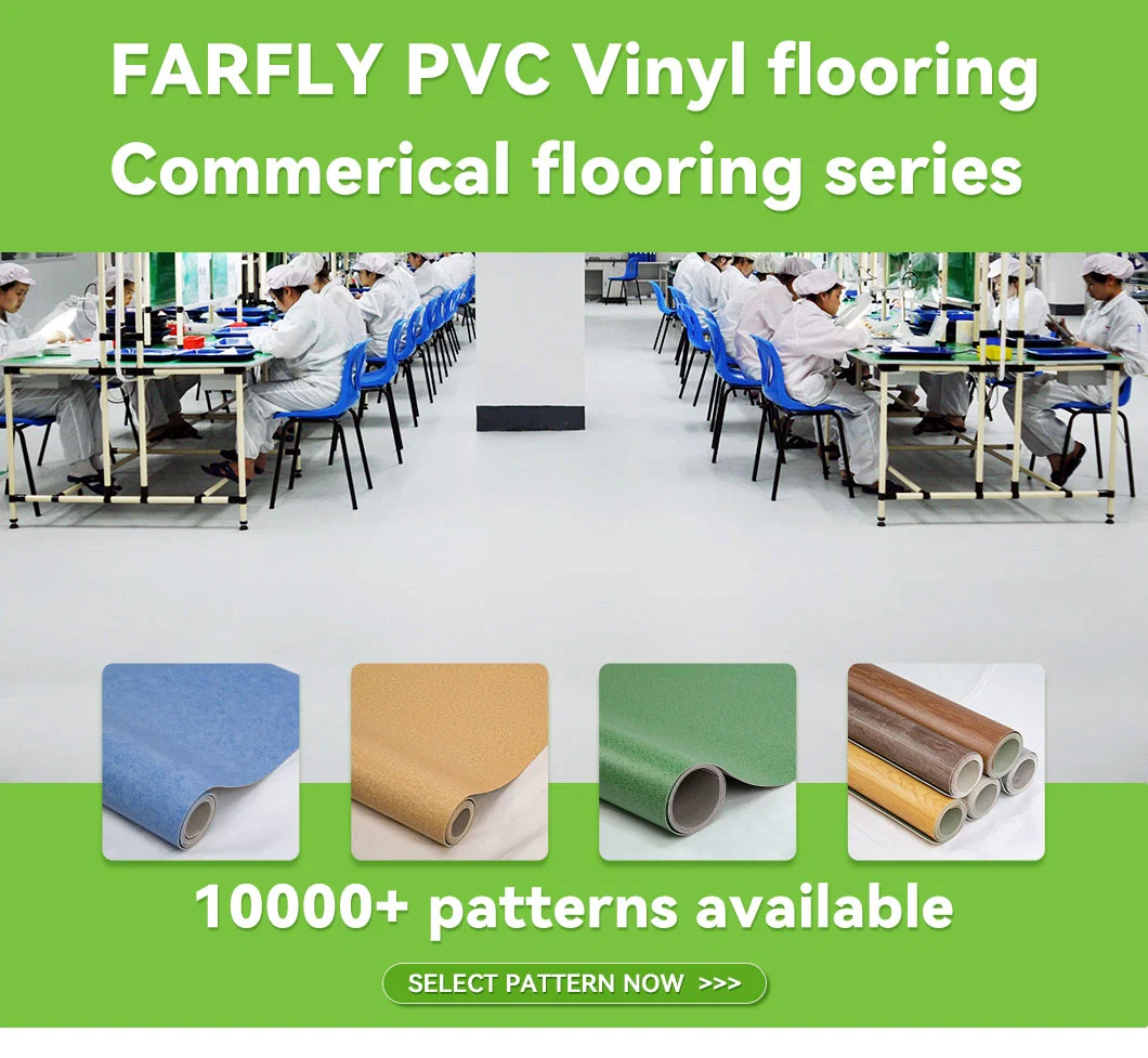 Composite Vinyl Plank Spc Flooring for Office Eir Wear Layer Floor Sheet Use