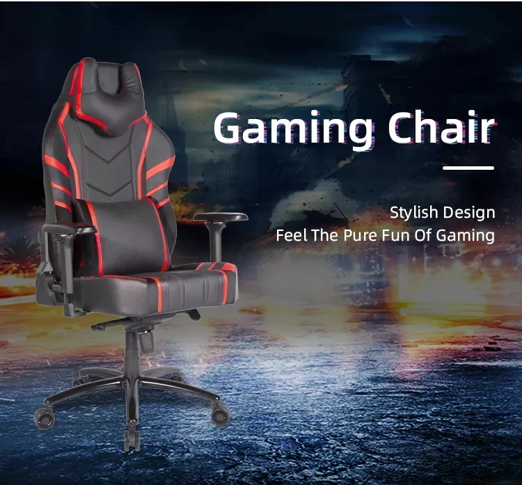 Function Chair Rotation Can Be Raised Can Lie Down Massage Harrison Gaming Chair with RGB Light Belt and Speakers