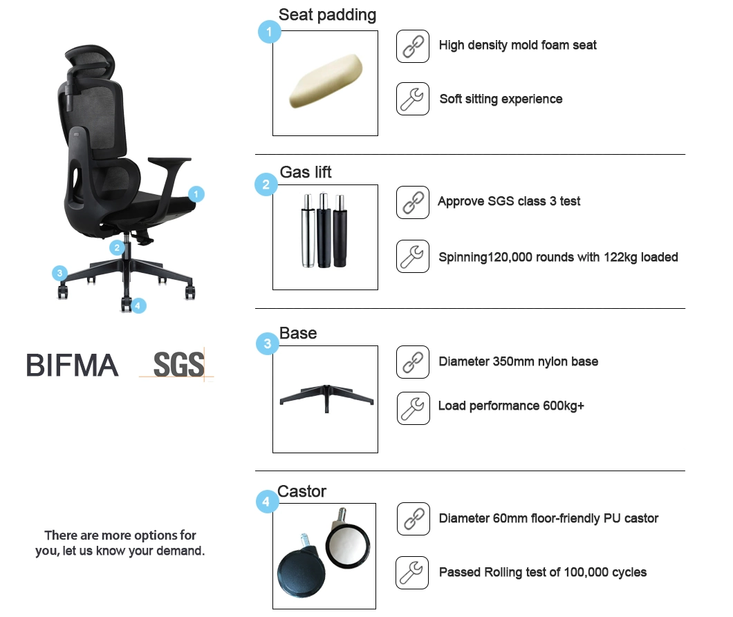 SGS Approved Class 3 European Office Chair Work From Home