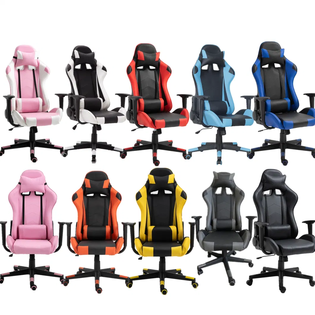 Classic Black Red Gaming Chair Wholesale Fixed Armrests Cheap Racing Chair