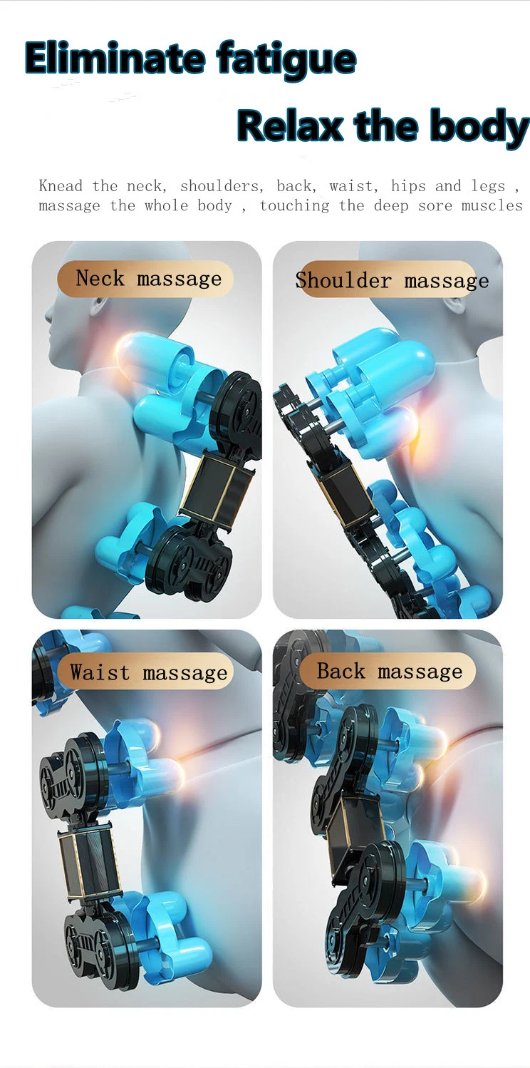 Jingtop Exclusive Agent Top Quality Shiatsu Timing Control Massaging Equipment Chair