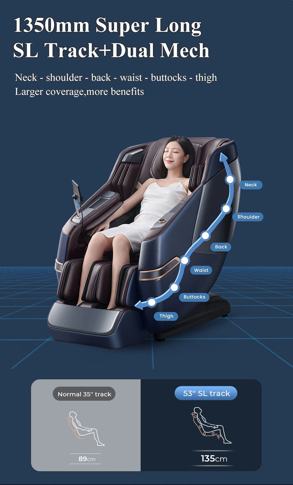 Double Mechanism Gaming Chair Massage Shiatsu Massage Chair