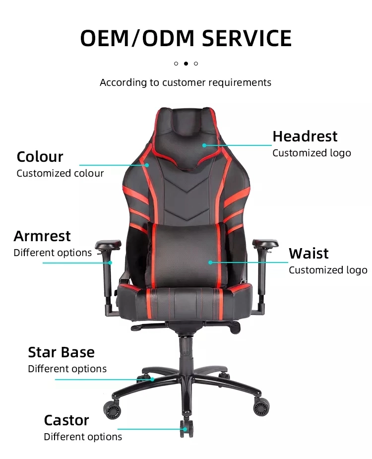 Office and Hotel Furniture Modern Leather Chair Black Blue Harrison Computer Gaming Chair