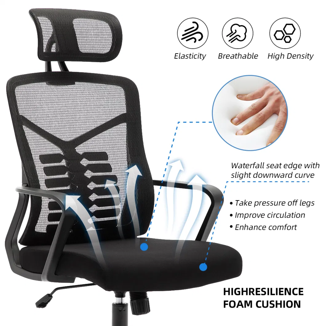 Ergonomic Office Mesh Chair Heavy Duty 350 Lbs Swivel Task Chair for Home Work