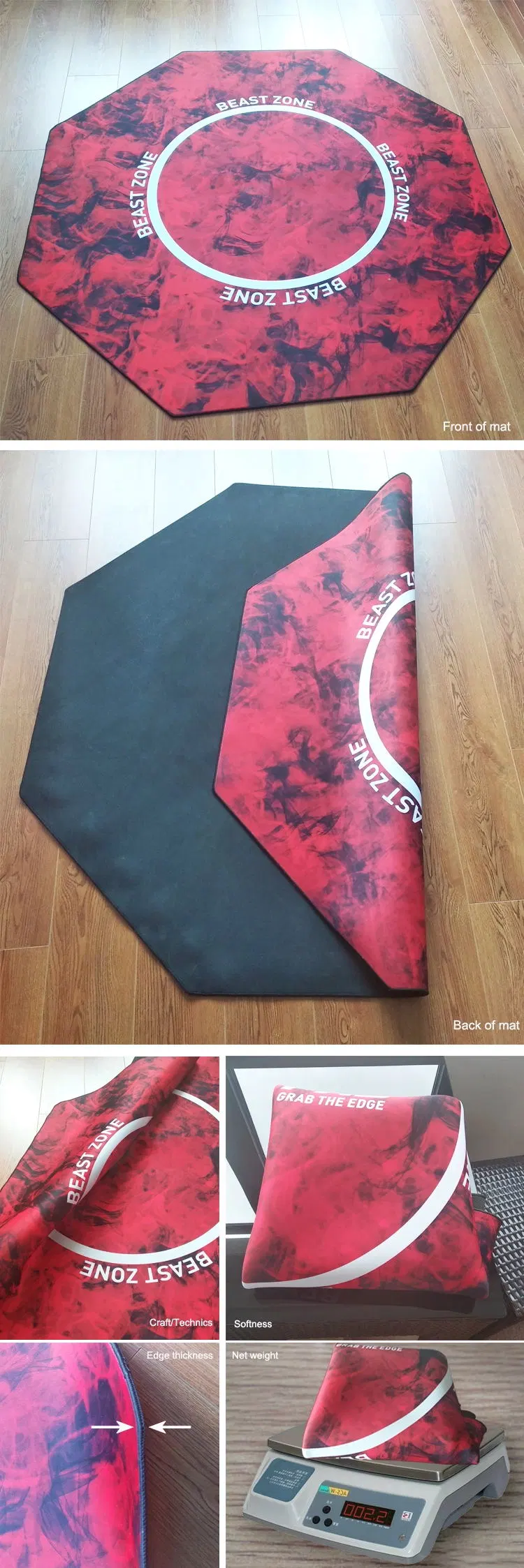 Good Selling Custom Anti-Static Anti-Fatigue Gaming Floor Mat Gaming Chair Mat for Carpet