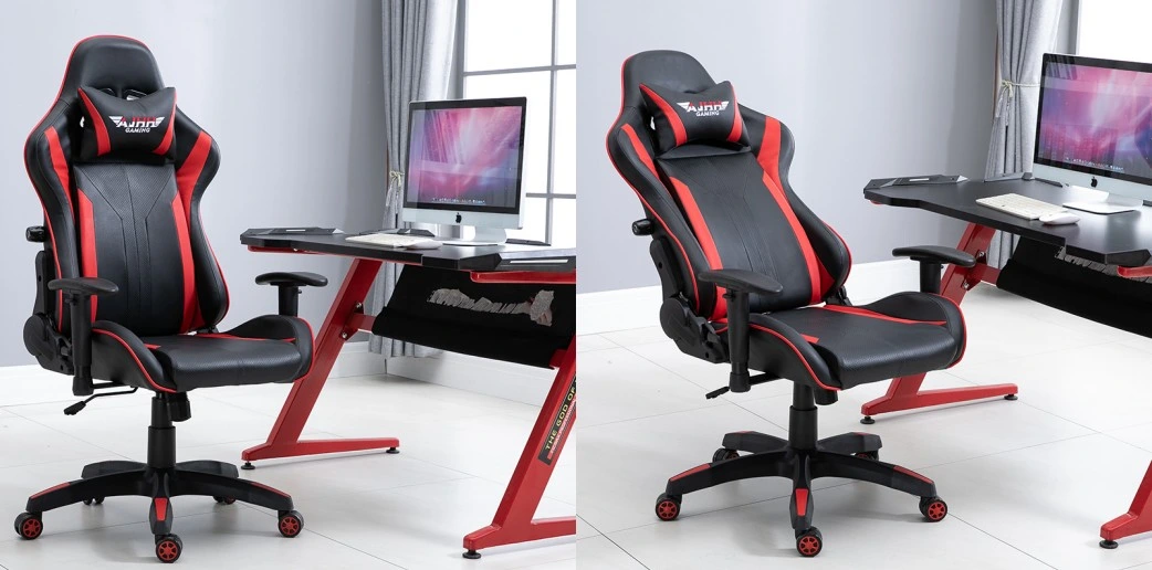 Gaming Chair Racing Office Computer Game Chair Ergonomic Backrest and Seat Height Adjustment Recliner Swivel Rocker