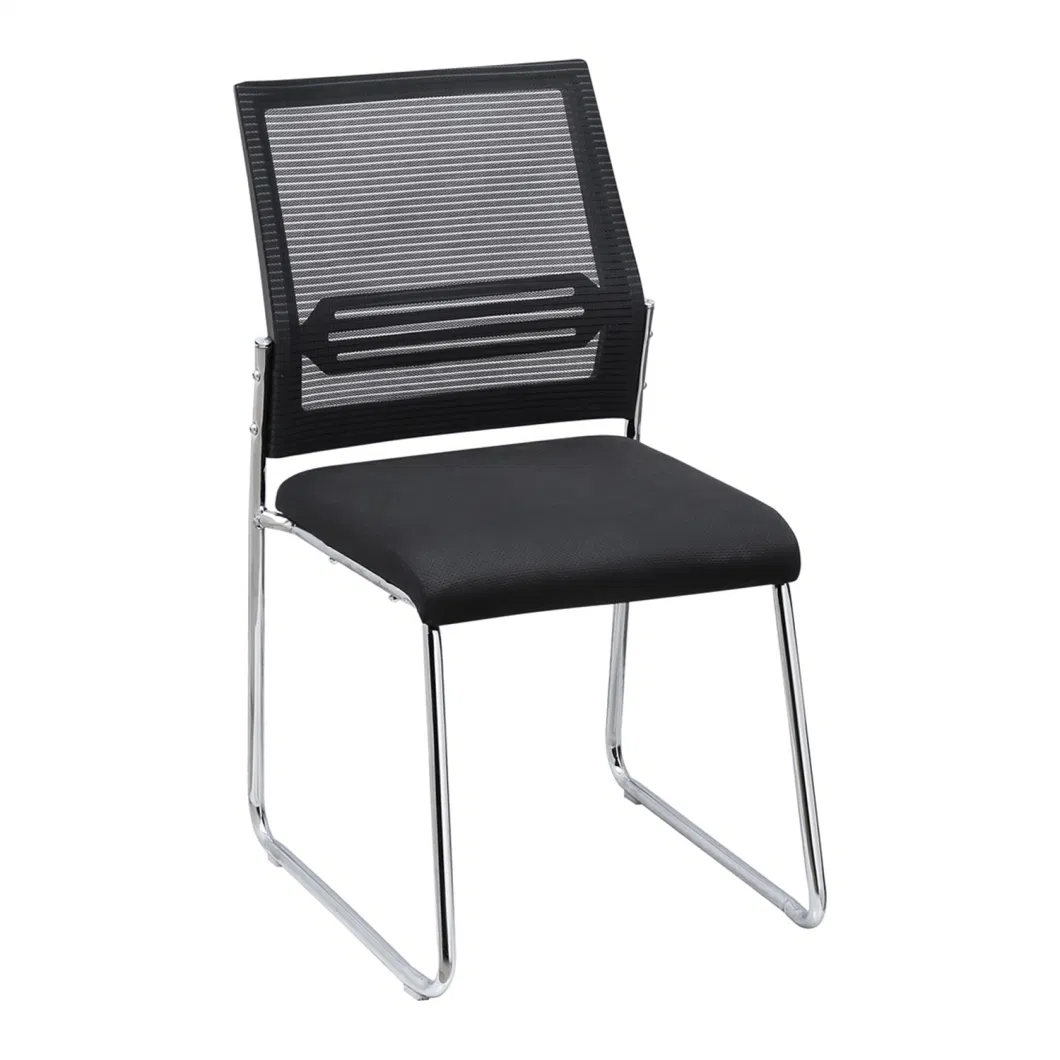Exhibition Metal Frame Office Chair, Can Not Rotate Bow Chair Mesh Furniture Office Chair
