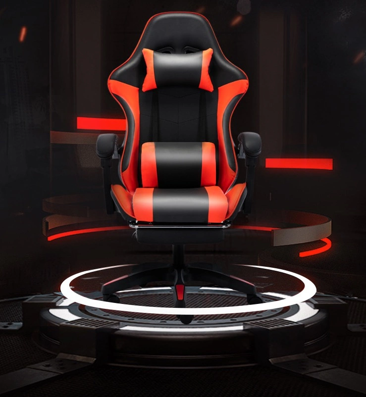 Wholesale Computer PC Game Chair Gaming PU Leather Silla Gamer Massage LED Racing Gaming Chair with Lights and Speakers