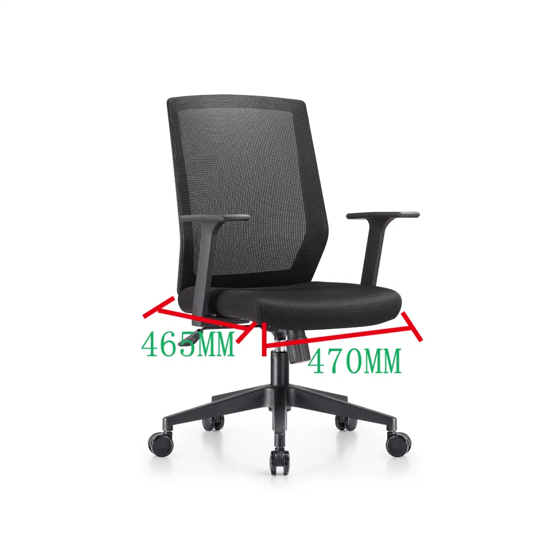 Black Color MID-Back Swivel Mesh Office Computer Middle Back Chair for Sale
