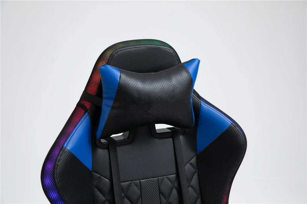 Gaming Chair with Footrest LED RGB Lights and Blueteeth Music Speaker