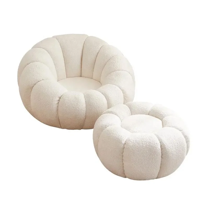 Lazy Sofa Indoor Poly Beans Filling Faux Fur Bean Bag Chair