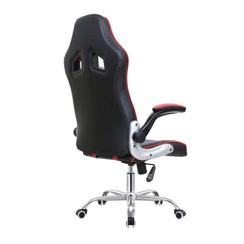 Office Cheap PU Leather Revolving Swivel Rocker Flip up Arms Computer Racing PC Custom Ergonomic Gamer Gaming Game Chair