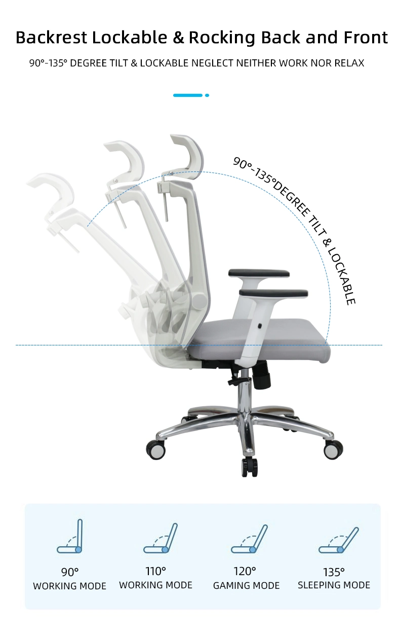 Office Furniture Comfy Swivel Revolving Manager Staff Lumbar Support Ergonomic Office Chair