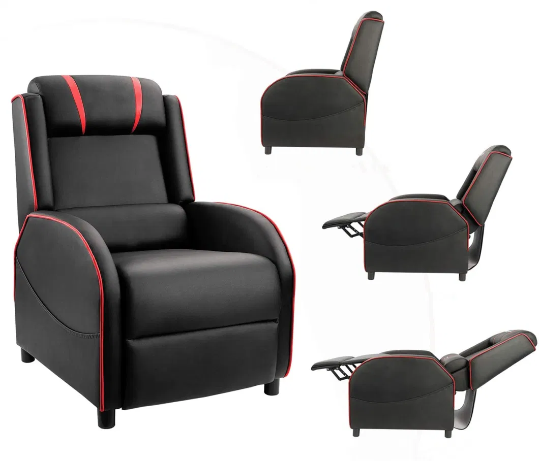 Gaming Recliner Chair Single Living Room Sofa Recliner PU Leather Recliner Seat Home Theater Seating