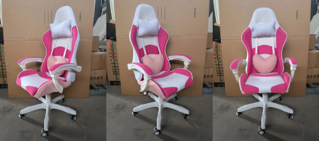 China Wholesale Cheap Gamer Chairs Computer Lady Pink Gaming Swivel Chair for Sale