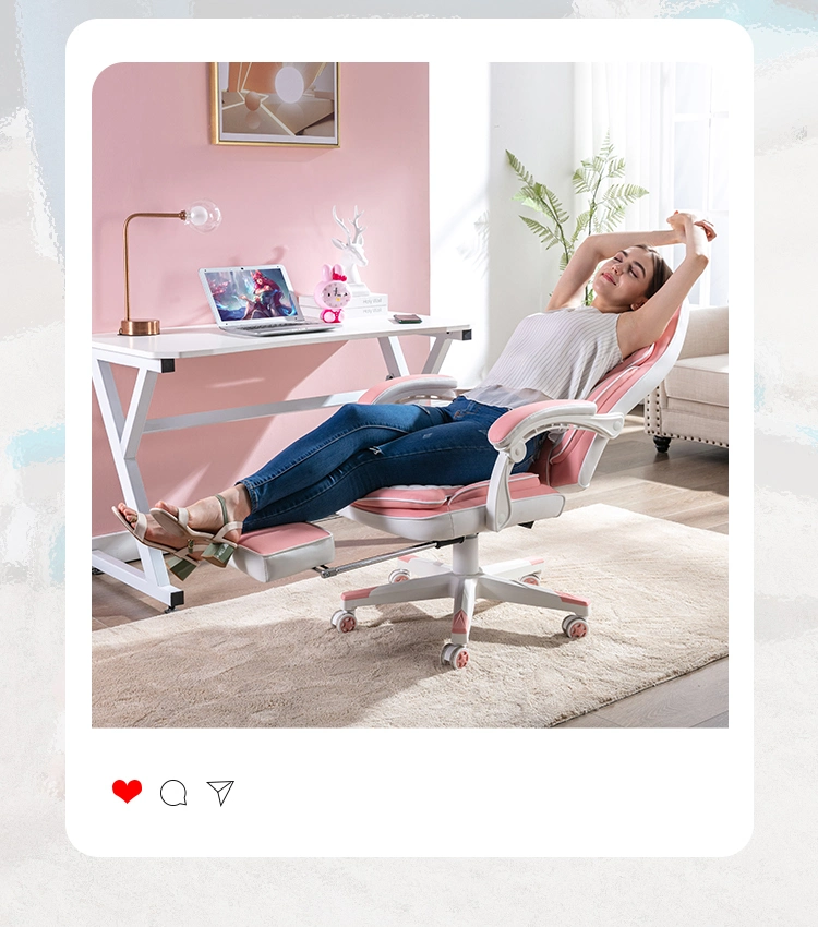 2022 Best Selling Luxury Modern Ergonomic Gaming Office Chair Pink for Girls Popular for Philippine Market