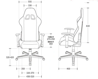 Metal Adjustable Computer Can Lie Ergonomic Office Meeting Racer Gaming Chair