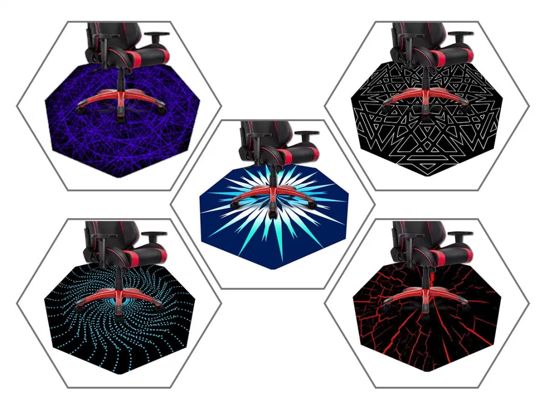 Wholesale Products Soft Fabric Non-Slip Eight Corners Gaming Chair Mat for Carpet